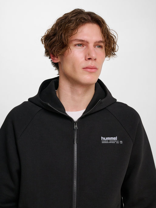 hmlTECH FLEECE REGULAR ZIP HOODIE BLACK
