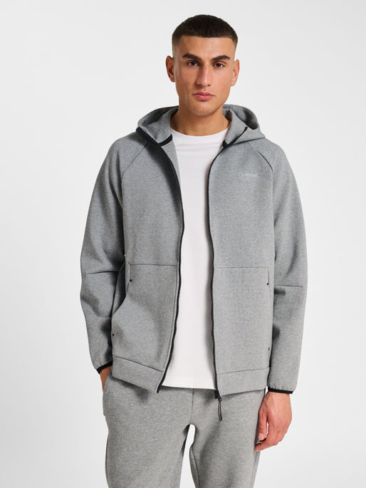 hmlTECH FLEECE REGULAR ZIP HOODIE GREY