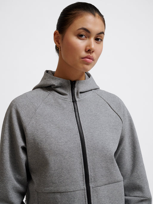 hmlTECH FLEECE REGULAR ZIP HOODIE GREY