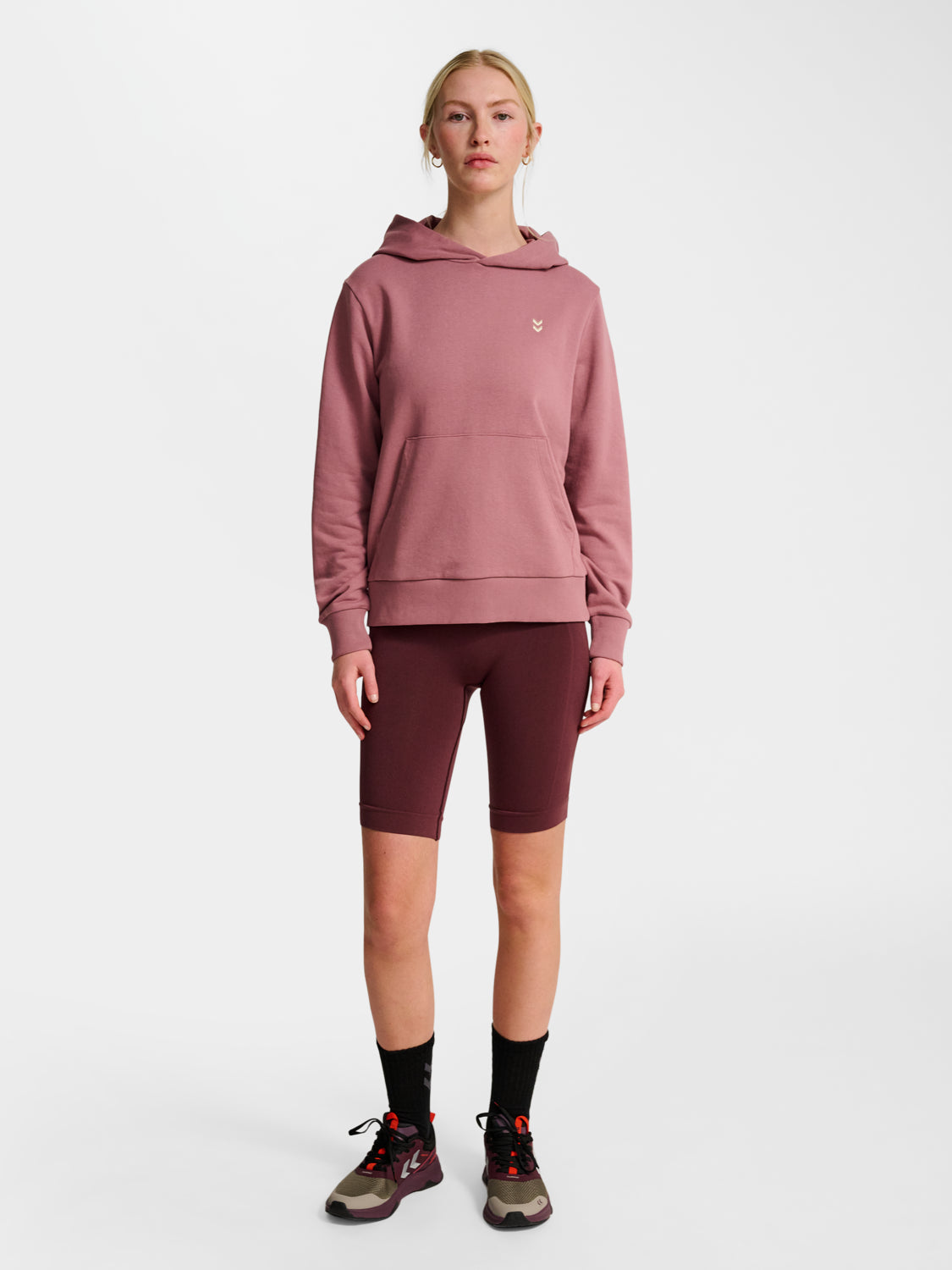hmlPULSE W SWEAT HOODIE MAUVE