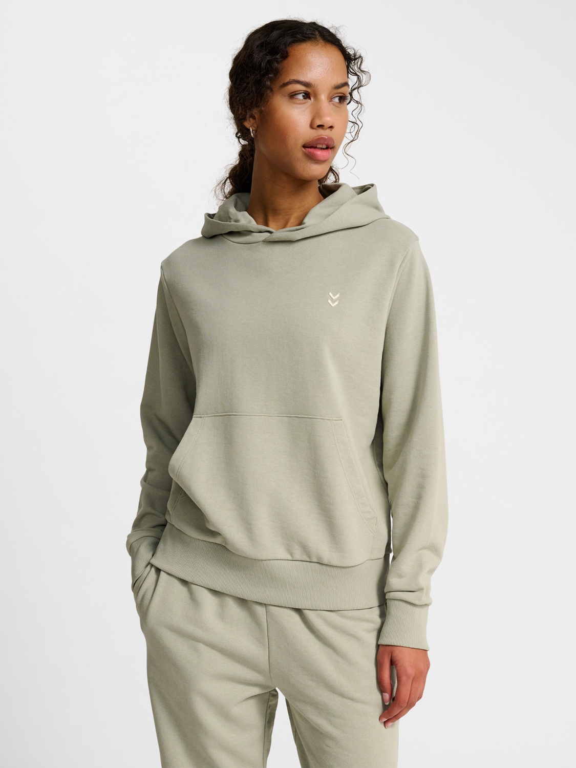 hmlPULSE W SWEAT HOODIE SEAGRASS