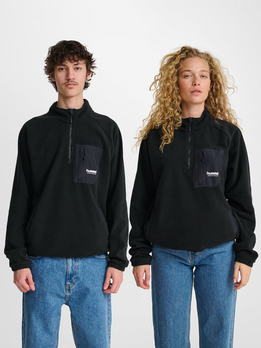 hmlFLEECE HALFZIP SW BLACK