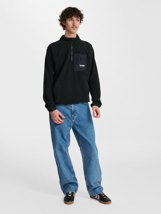 hmlFLEECE HALFZIP SW BLACK