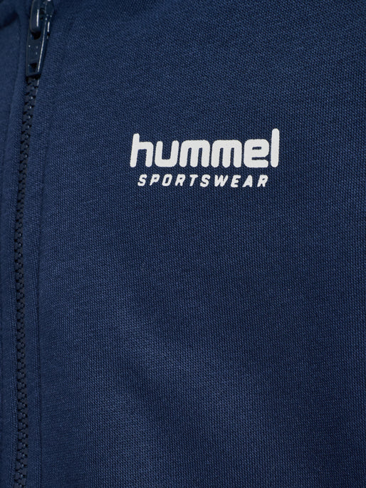 hmlJR LOOSE BLOCKED ZIP HOODIE NAVY