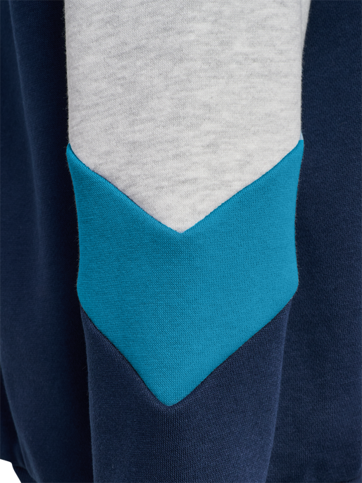 hmlJR LOOSE BLOCKED ZIP HOODIE NAVY