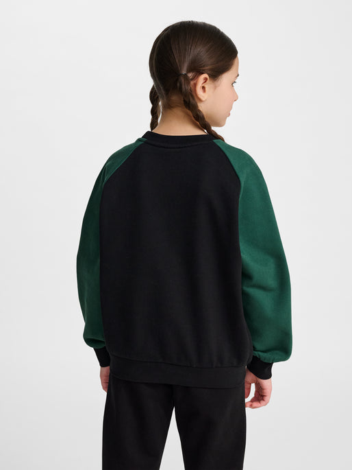 hmlJR OVERSIZED CREW HSW DARK GREEN