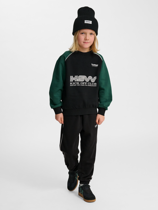 hmlJR OVERSIZED CREW HSW DARK GREEN