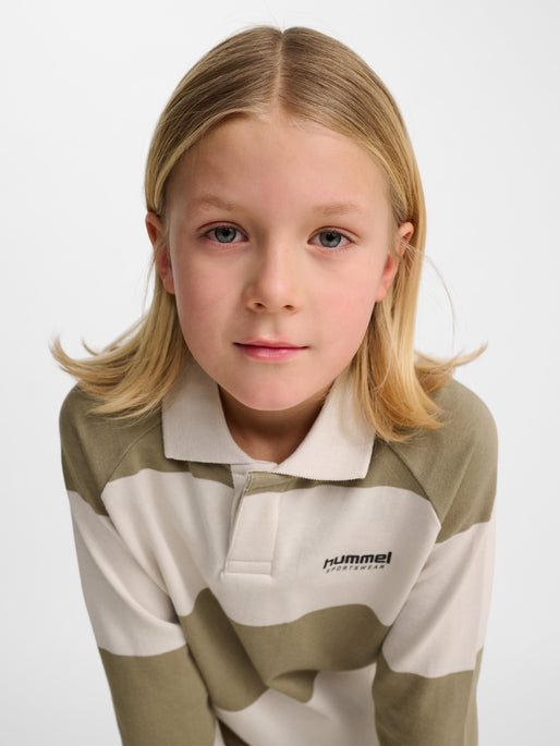 hmlJR LOOSE STRIPED POLO L/S