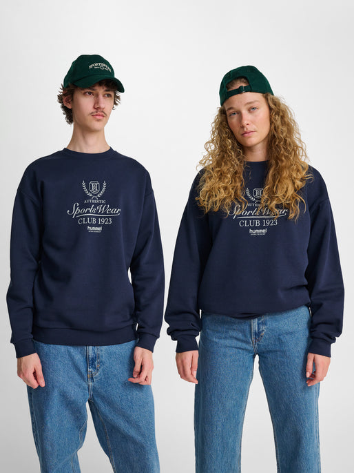 hmlLOOSE CREWNECK CLUB SPORTSWEAR NAVY