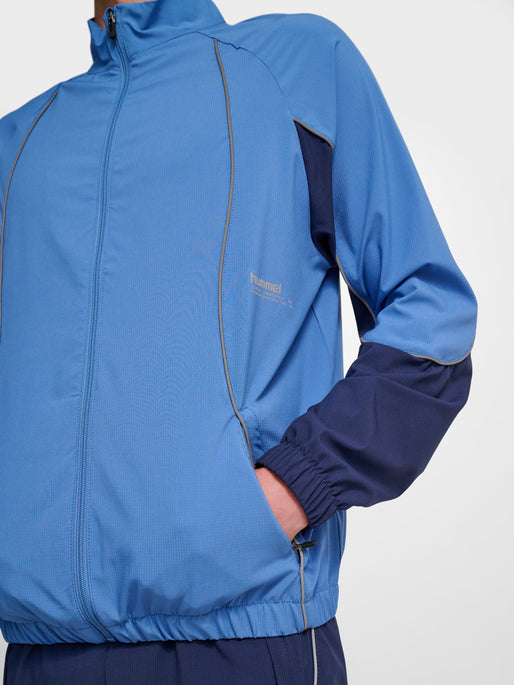 hmlPULSE WOVEN ZIP JACKET BLUE