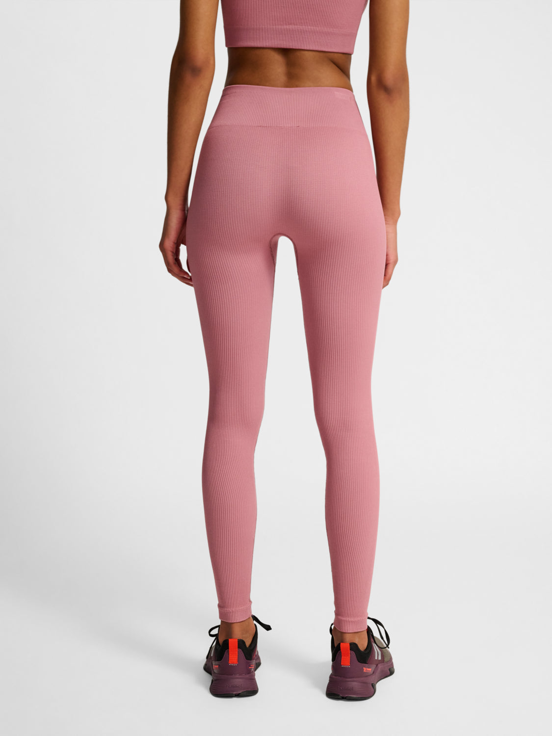 hmlPULSE SEAMLESS RIB MW TIGHTS MAUVE