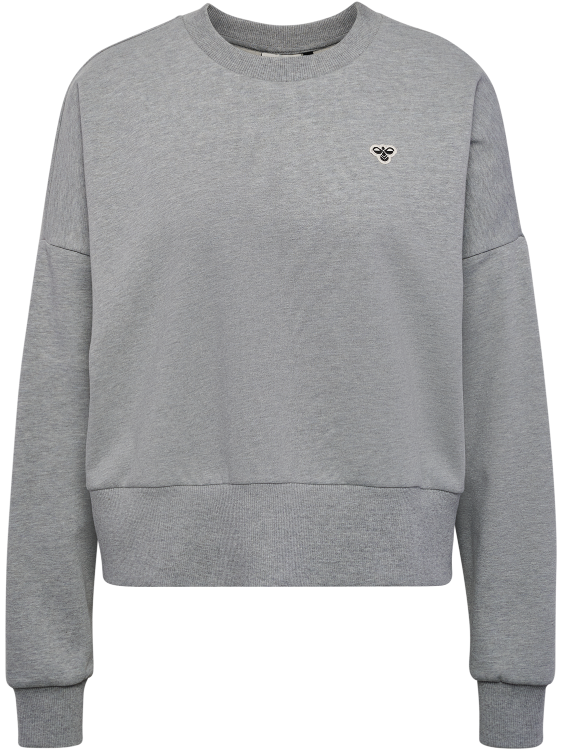 hmlBOXY W CREWNECK BEE GREY MELANGE