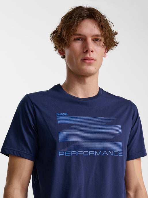 hmlPULSE GRAPHIC T-SHIRT S/S NAVY