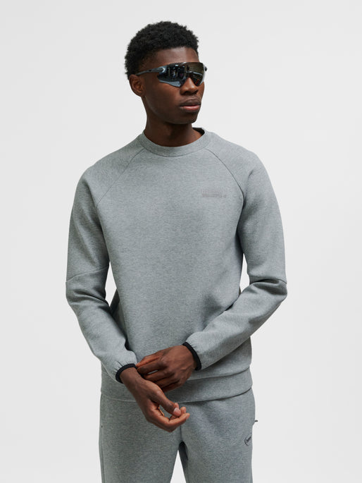 hmlTECH FLEECE REGULAR CREW GREY