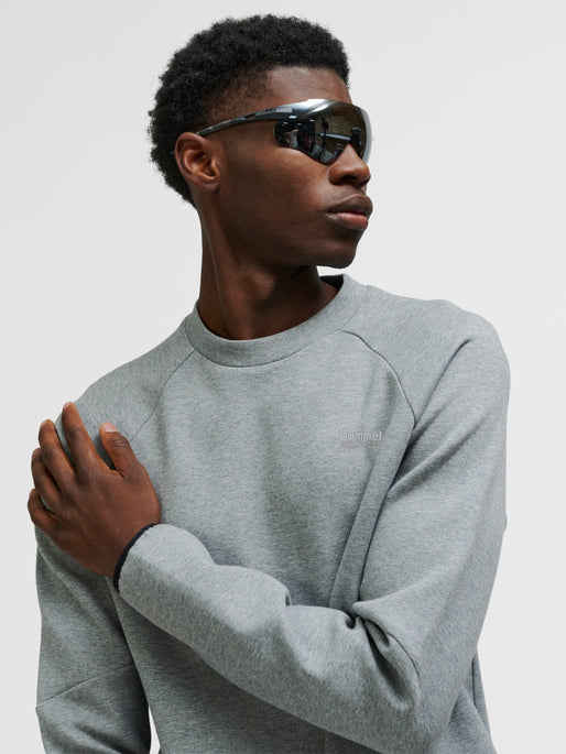 hmlTECH FLEECE REGULAR CREW GREY
