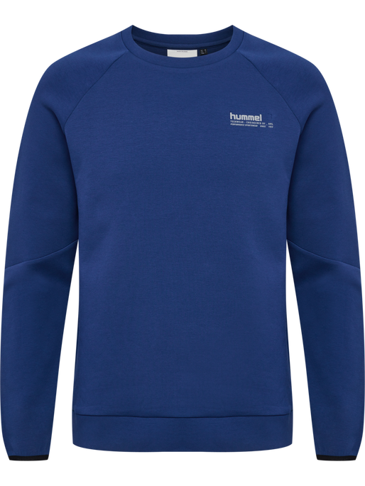 hmlTECH FLEECE REGULAR CREW BLUE