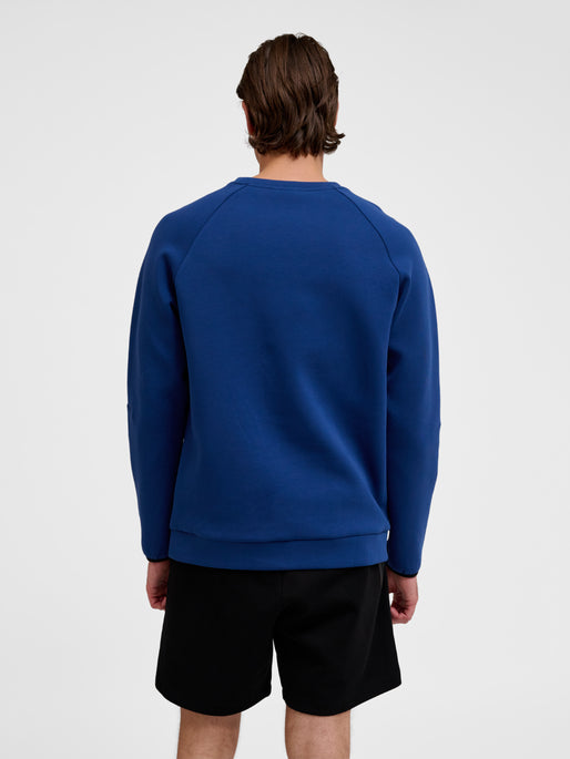 hmlTECH FLEECE REGULAR CREW BLUE