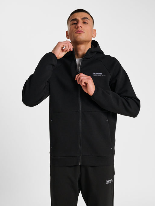hmlTECH FLEECE REGULAR ZIP HOODIE BLACK