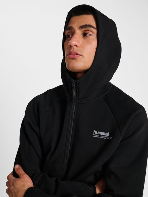 hmlTECH FLEECE REGULAR ZIP HOODIE BLACK