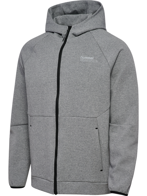 hmlTECH FLEECE REGULAR ZIP HOODIE GREY