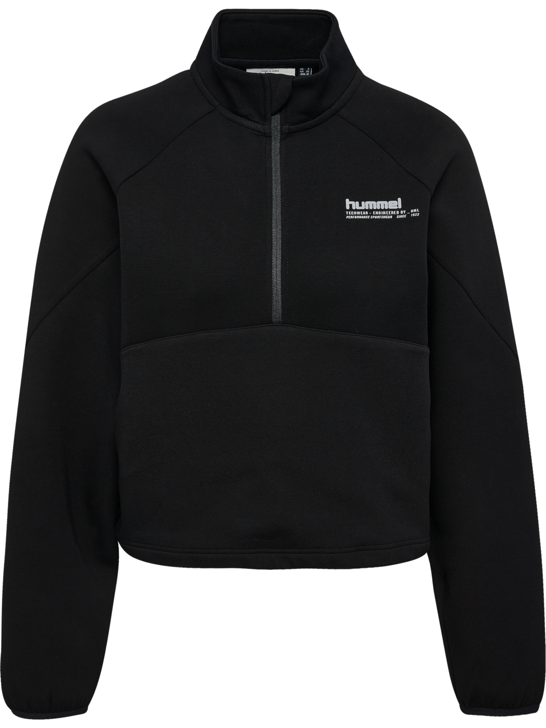 hmlTECH FLEECE WOMEN BOXY HALF ZIP BLACK