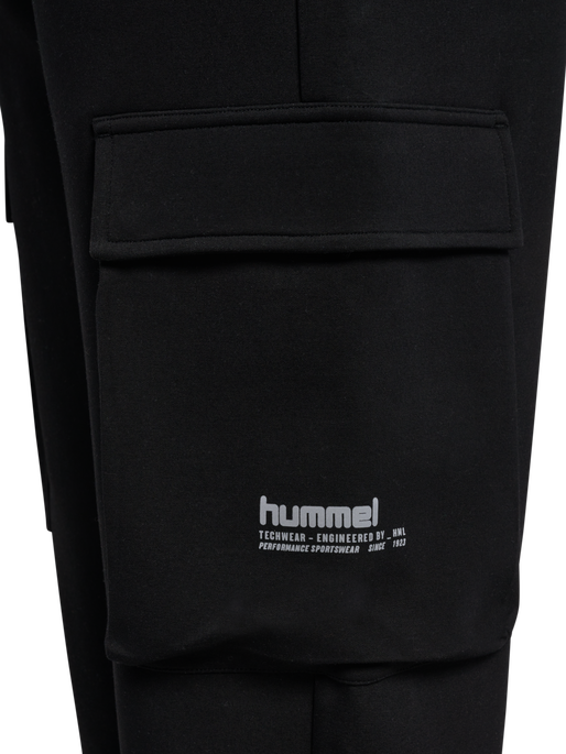 hmlTECH FLEECE LOOSE CARGO PANTS BLACK