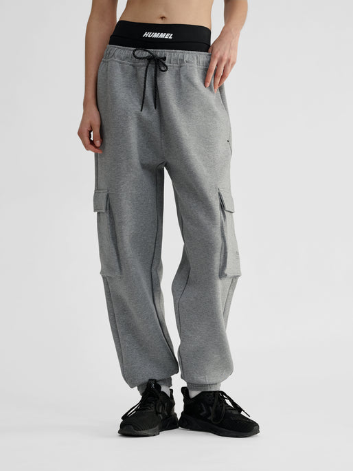 hmlTECH FLEECE LOOSE CARGO PANTS GREY