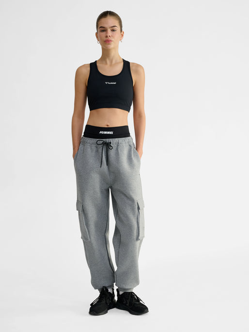 hmlTECH FLEECE LOOSE CARGO PANTS GREY