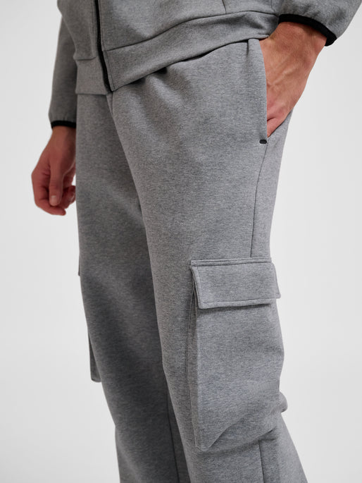 hmlTECH FLEECE LOOSE CARGO PANTS GREY