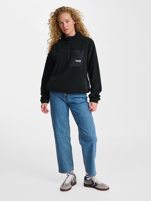 hmlFLEECE HALFZIP SW BLACK