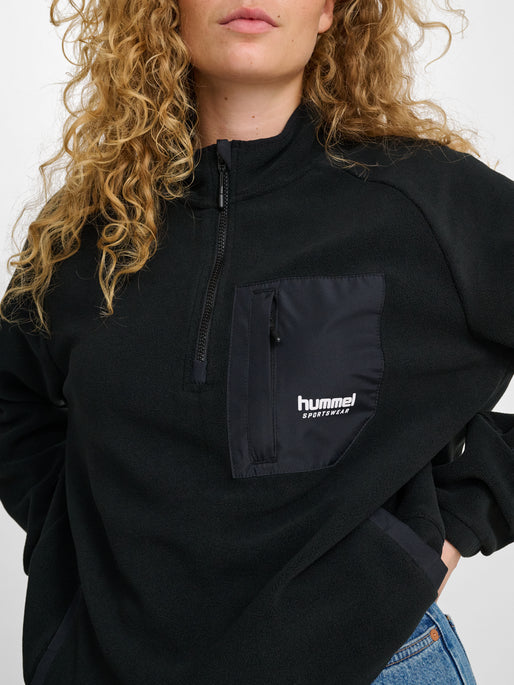 hmlFLEECE HALFZIP SW BLACK