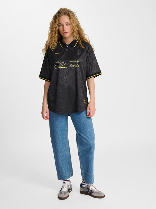 hmlLOOSE BAY SOCCER JERSEY S/S BLACK