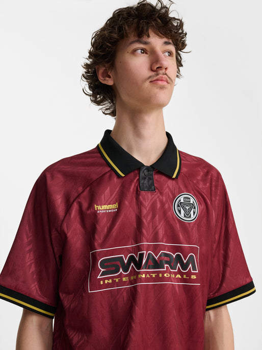 hmlLOOSE BAY SOCCER JERSEY S/S SYRAH