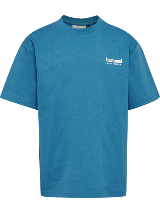 hmlJR LOOSE T-SHIRT S/S HEADBALL BLUE