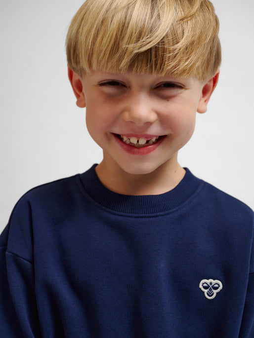 hmlJR LOOSE CREWNECK BEE NAVY