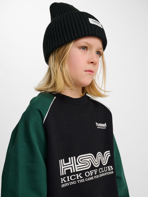 hmlJR OVERSIZED CREW HSW DARK GREEN