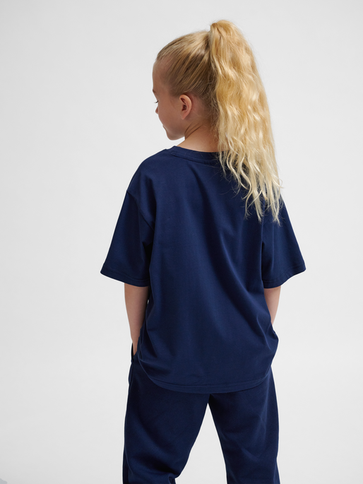 hmlJR LOOSE T-SHIRT S/S BEE NAVY