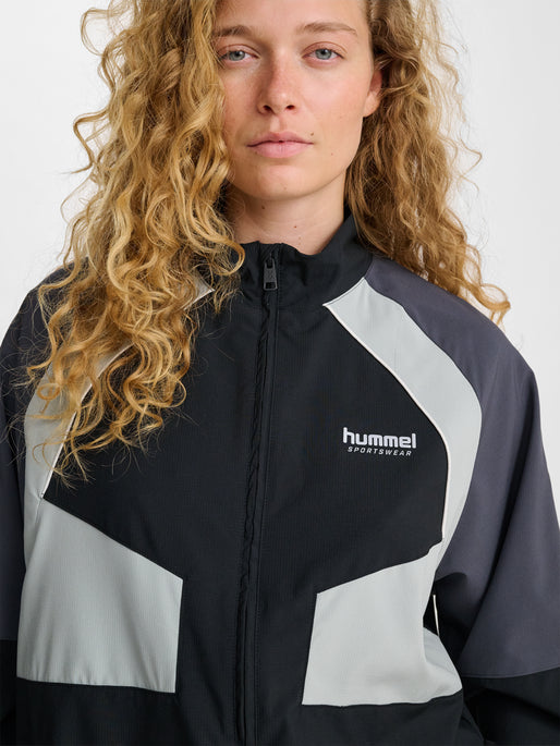 hmlLOOSE TRACK ZIPJACKET SPORTSWEAR BLACK