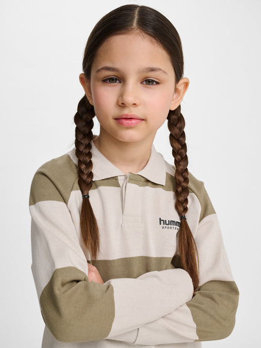 hmlJR LOOSE STRIPED POLO L/S