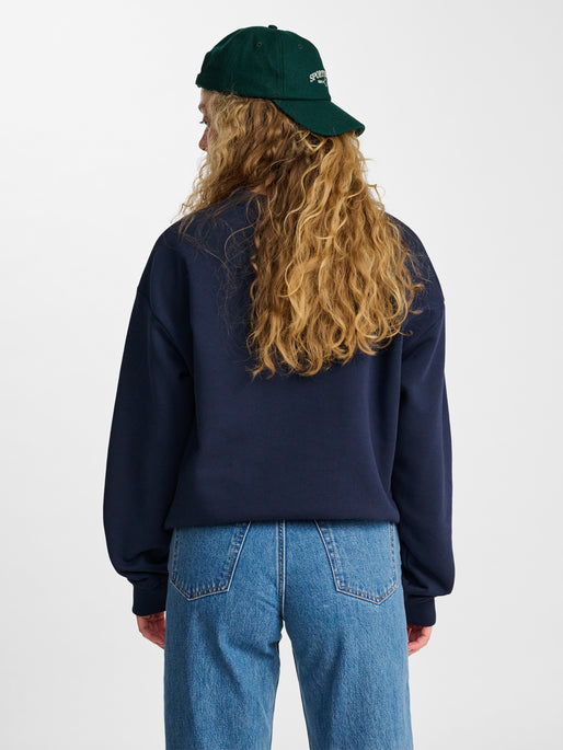 hmlLOOSE CREWNECK CLUB SPORTSWEAR NAVY