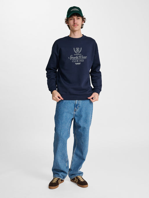 hmlLOOSE CREWNECK CLUB SPORTSWEAR NAVY