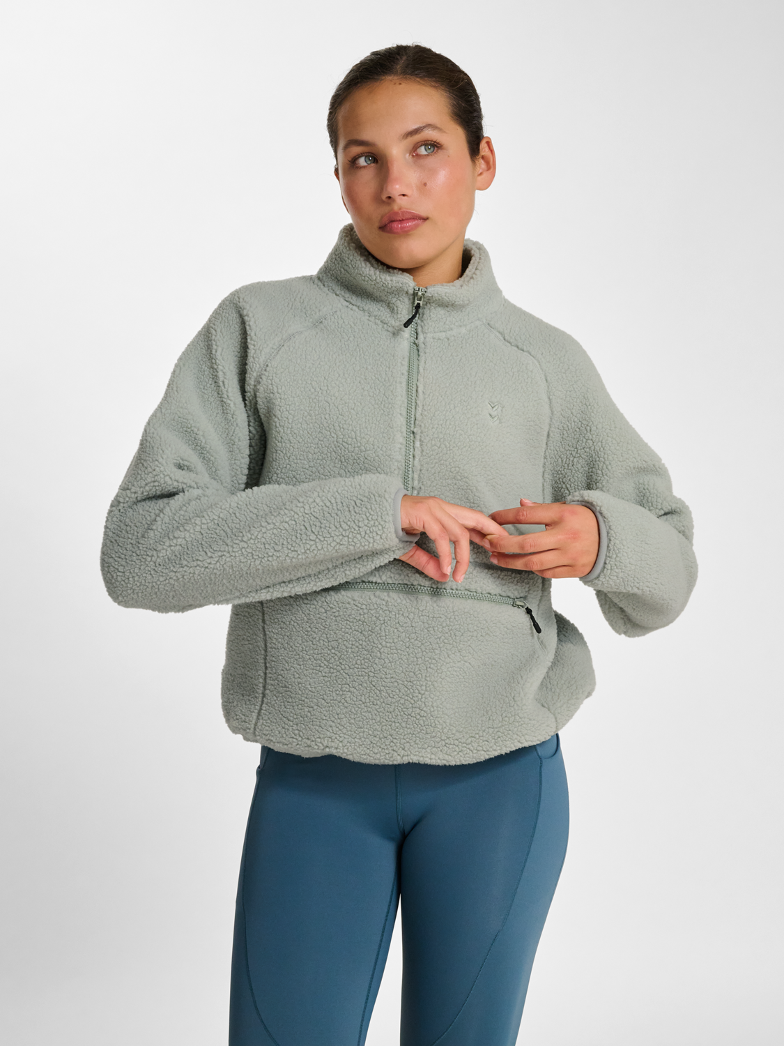 hmlPULSE FLEECE W PULLOVER BELGIAN BLOCK