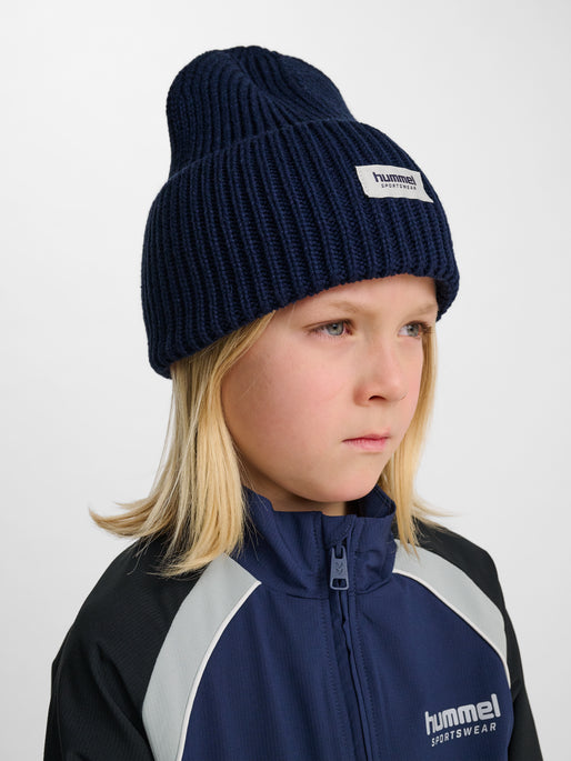 hmlJR HEAVY RIB KNIT BEANIE NAVY
