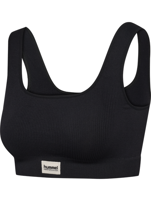 hmlPULSE SEAMLESS RIB BRA BLACK