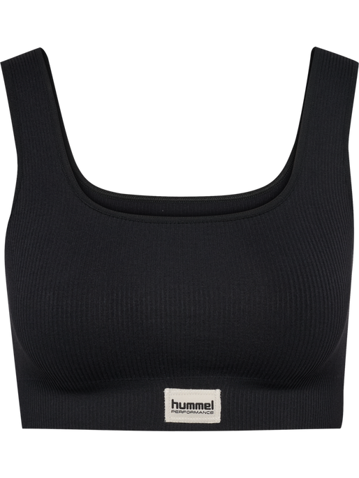 hmlPULSE SEAMLESS RIB BRA BLACK