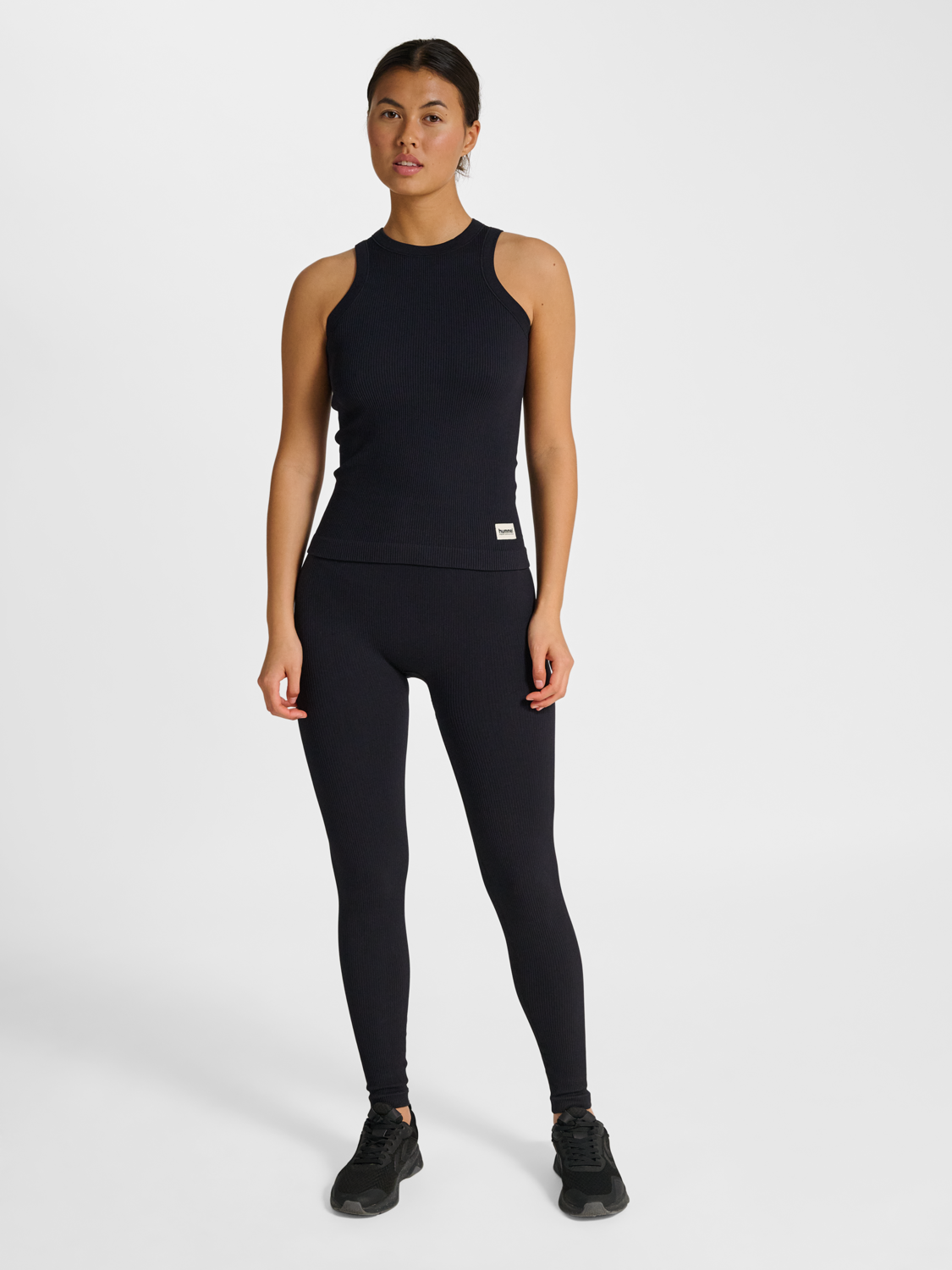 hmlPULSE SEAMLESS RIB W TANK TOP BLACK