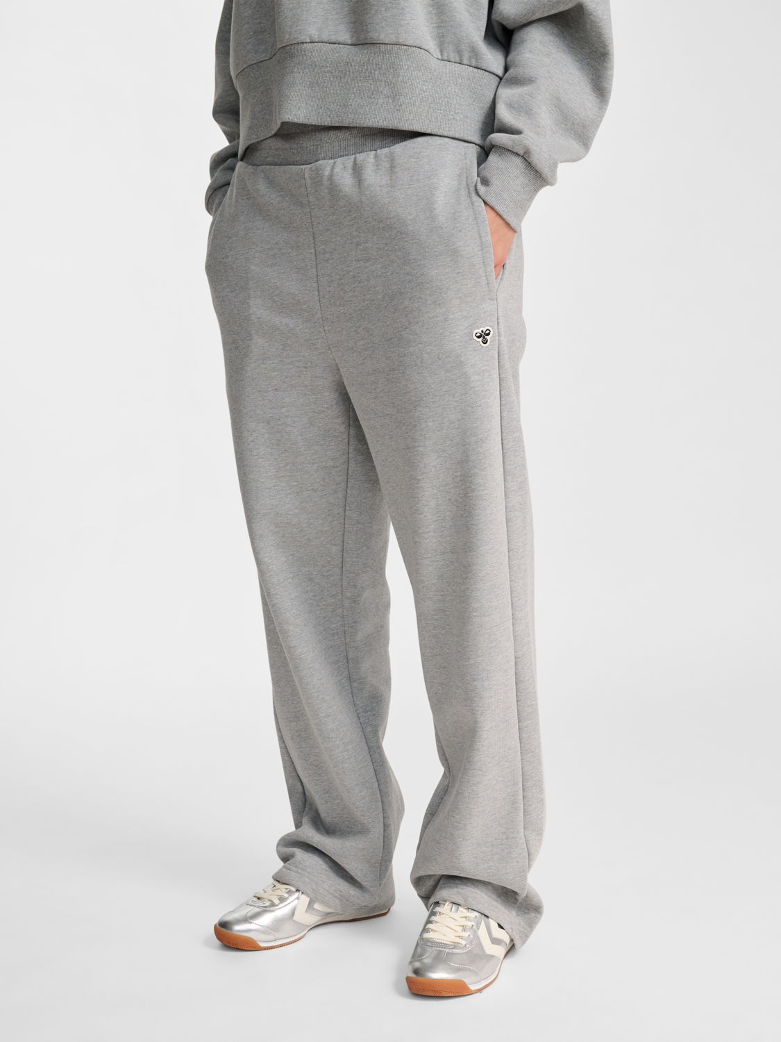 hmlLOOSE W SWEATPANTS BEE GREY MELANGE