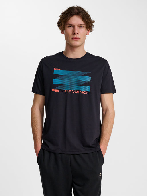 hmlPULSE GRAPHIC T-SHIRT S/S BLACK